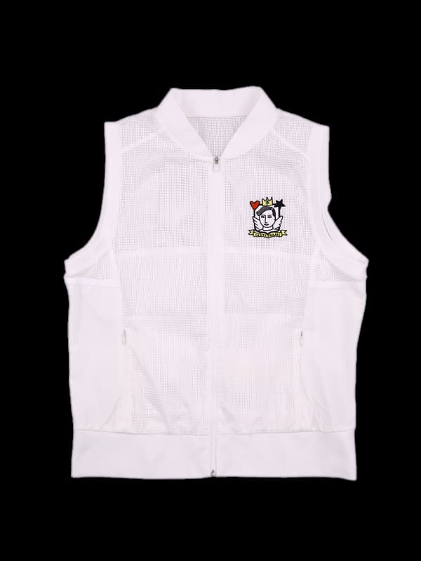 캐릭터 시스루 베스트집업 