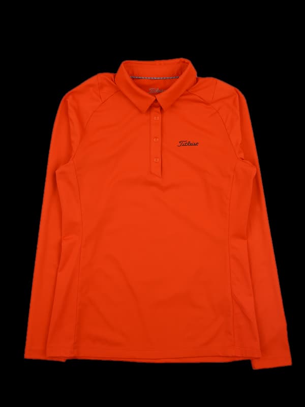 로고 슬림 카라 긴팔