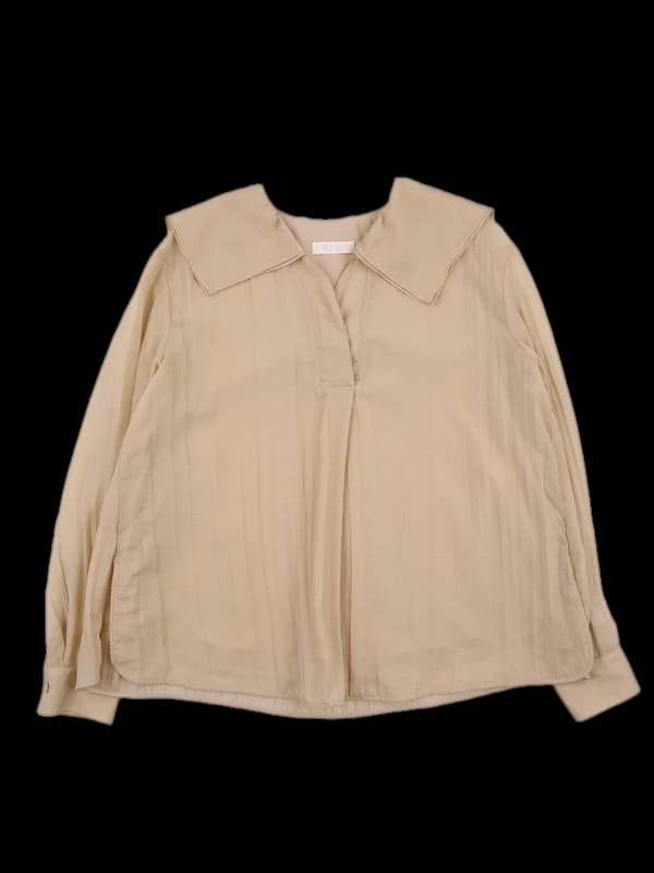 시스루 카라 블라우스 