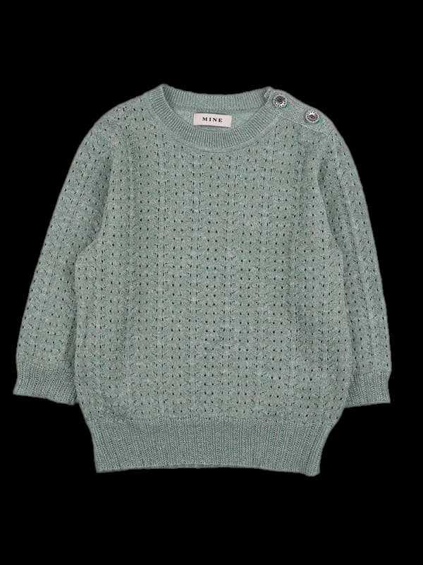 어깨 단추 포인트 니트