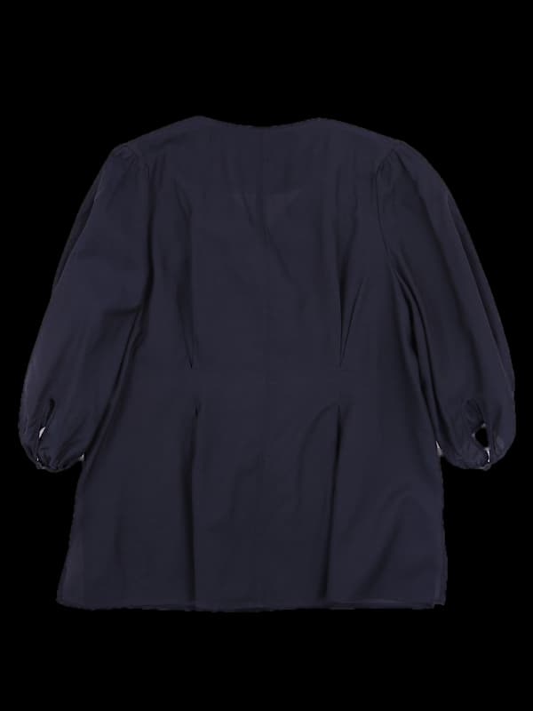 셔링 브이넥 블라우스