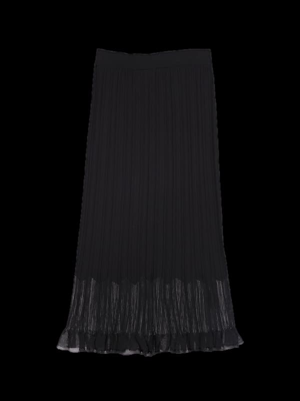 시스루 프릴포인트 롱 스커트 