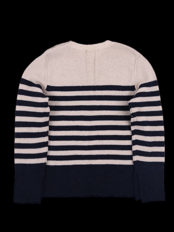 울 스트라이프 긴팔니트