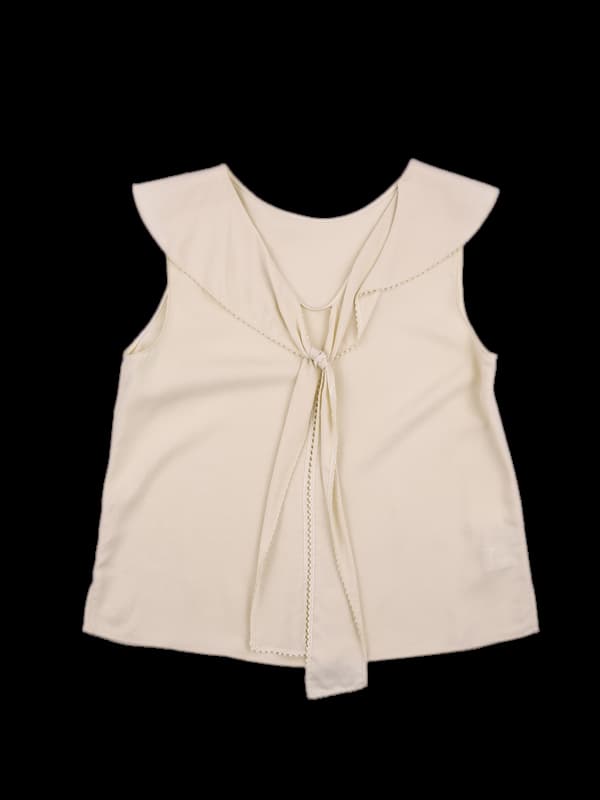 프릴 리본 블라우스 