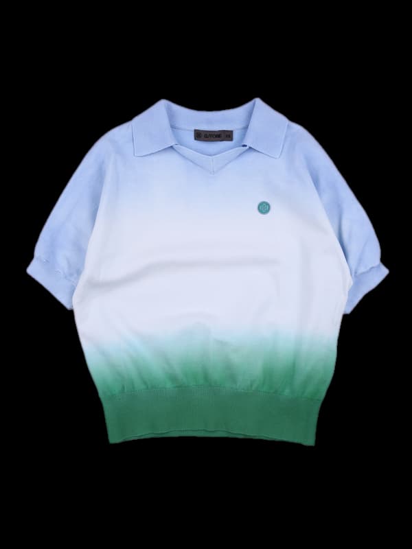 그라데이션 카라 반팔