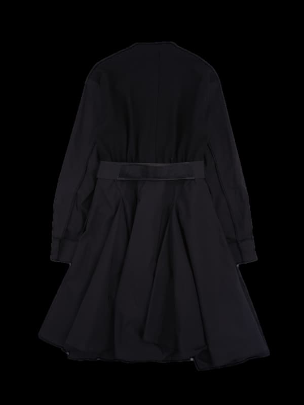 나일론 벨티드 롱 집업