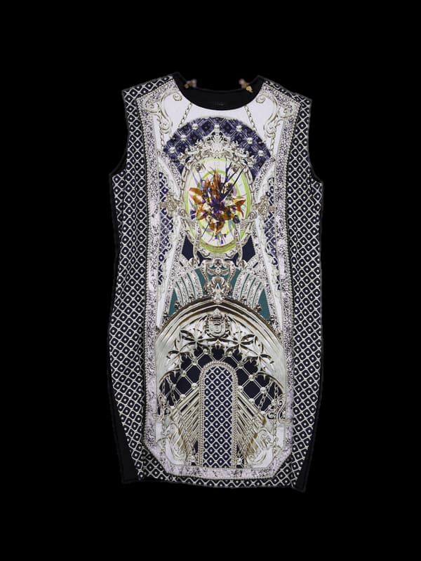 큐빅 포인트 패턴 민소매 원피스 