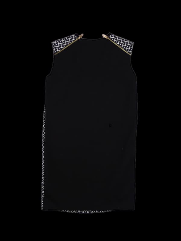 큐빅 포인트 패턴 민소매 원피스 