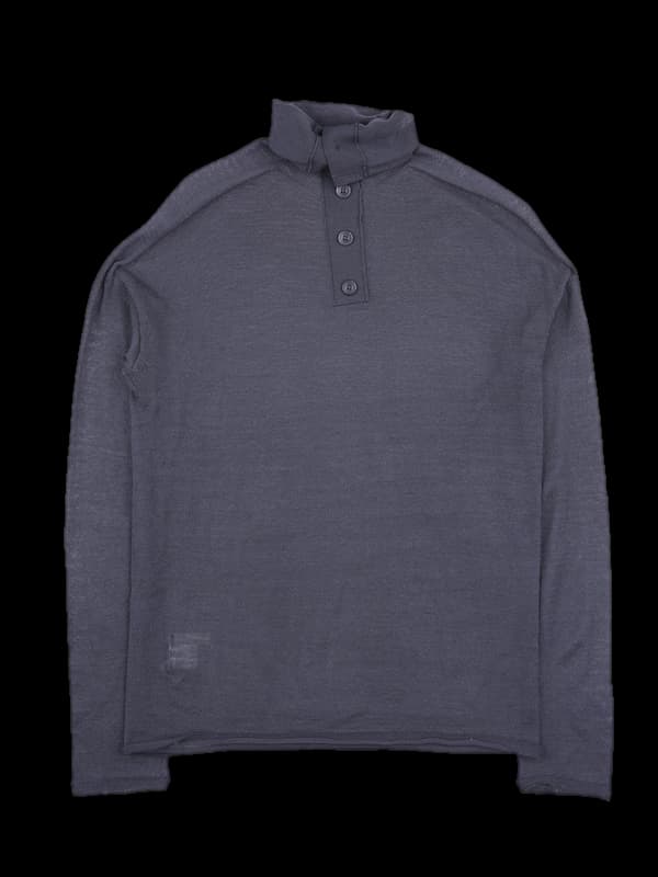 단추 포인트 폴라 니트