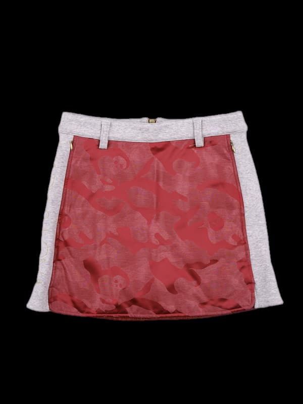 방풍 로고 패턴 스커트 