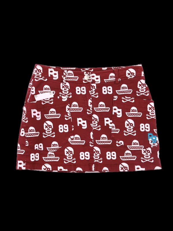 코튼 패턴 미니스커트