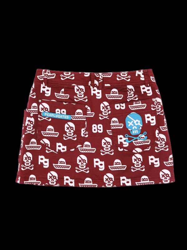 코튼 패턴 미니스커트