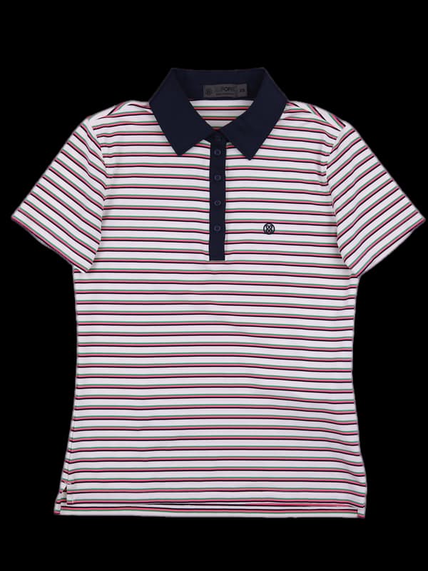  카라 스트라이프  반팔 