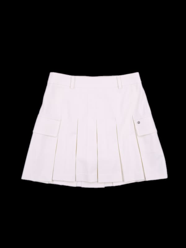로고 주머니 포인트 스커트