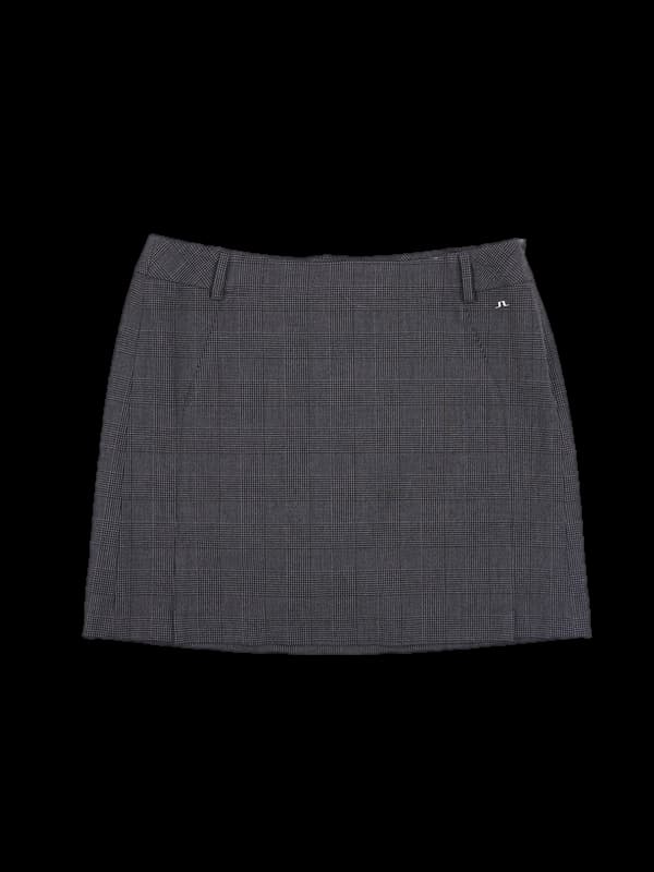 로고 체크 스커트 