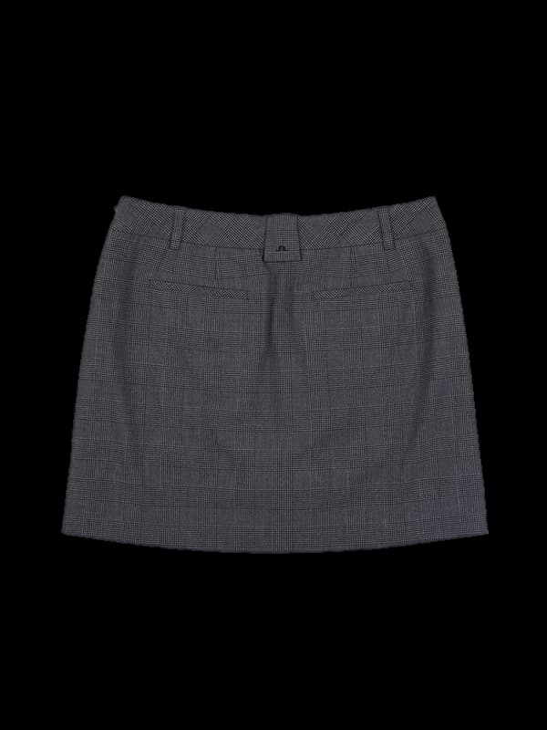 로고 체크 스커트 