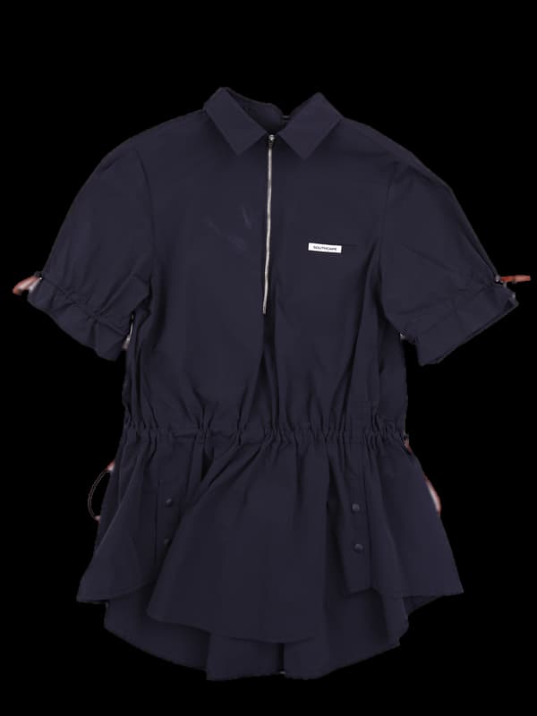 로고 반집업 플레어 반팔