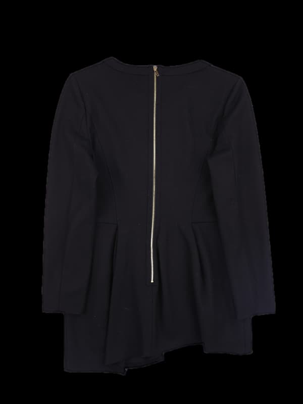 울 허리셔링 긴팔니트