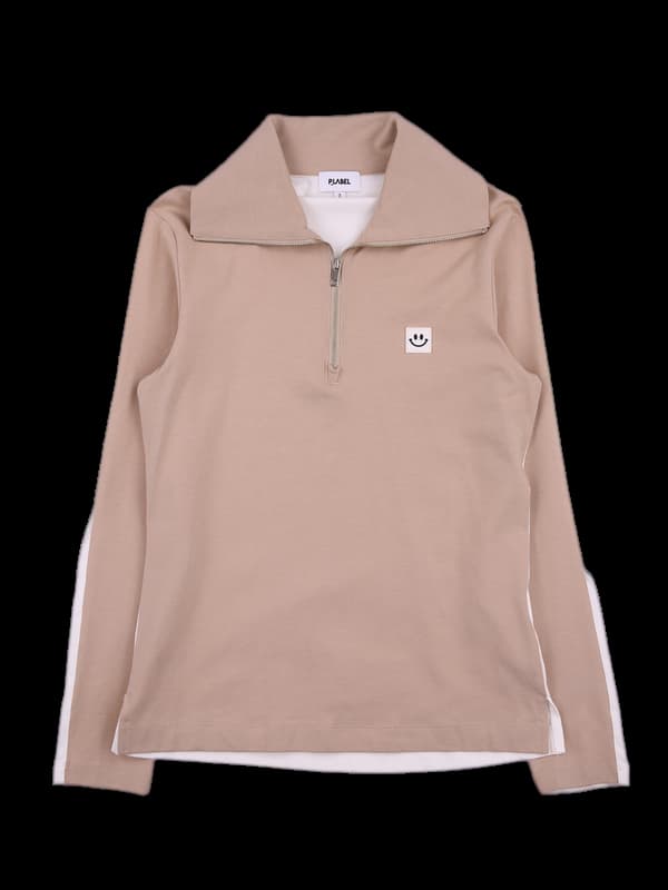 코튼 로고 풀집업 긴팔