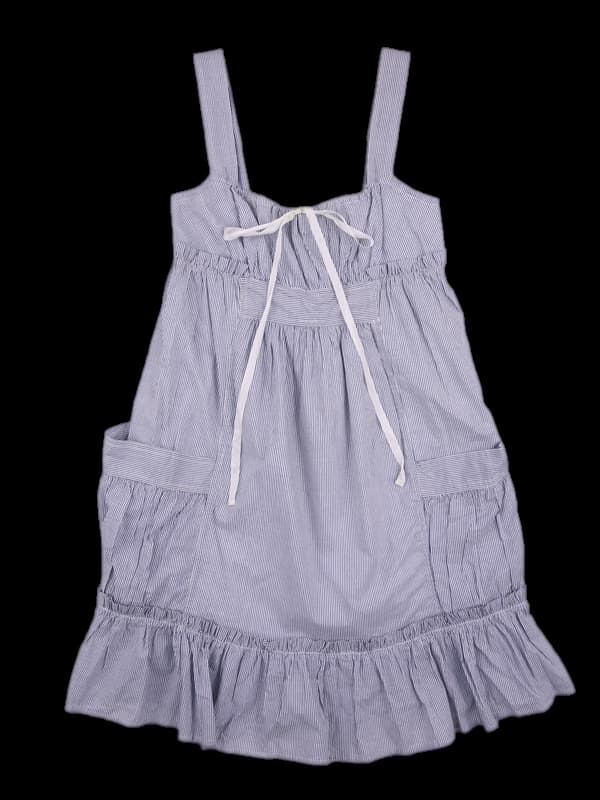 [새상품] 스트라이프 프릴 원피스