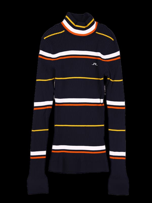 스트라이프 골지 긴팔