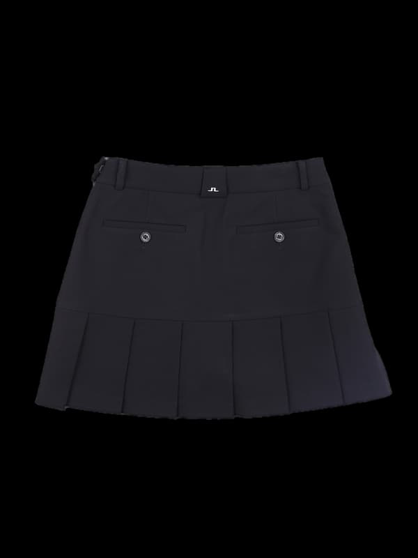 로고 주름 스커트 