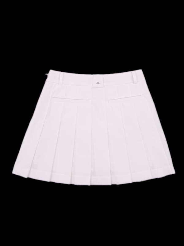 로고 플리츠 스커트