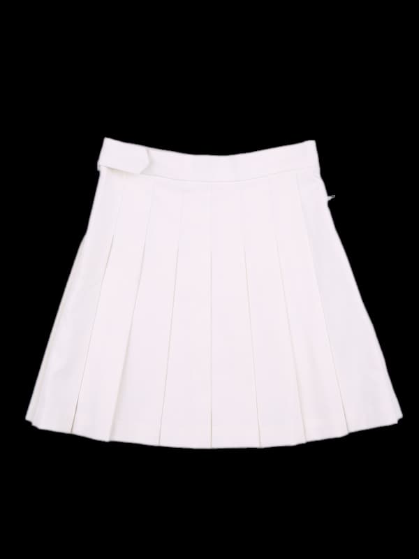 폴리  플리츠 스커트