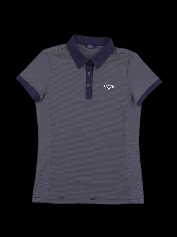 스트라이프 반팔 카라티