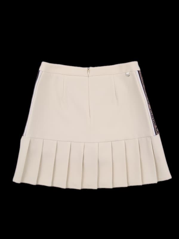 [새상품] 사이드 로고  주름 스커트