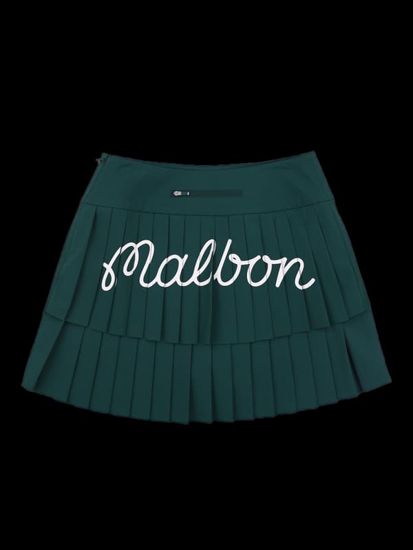 빅로고 플리츠 스커트