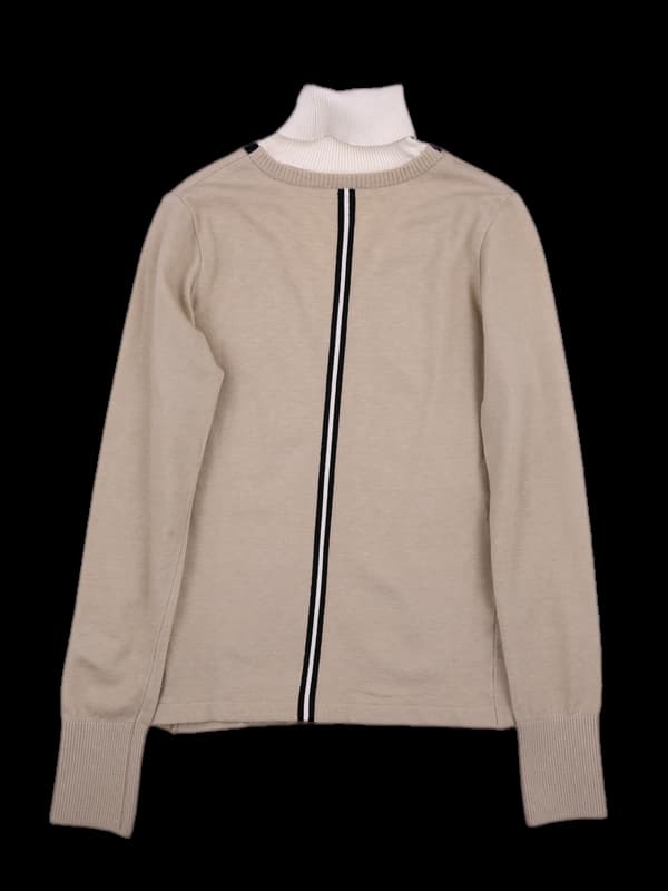 로고 울 배색니트