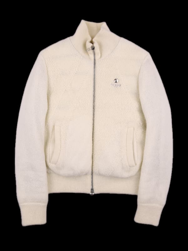 백 프린팅 니트 자켓