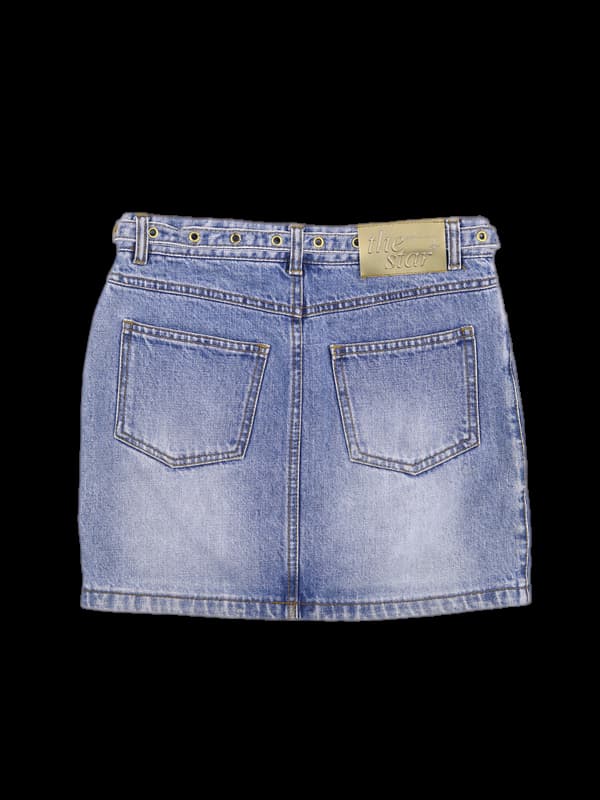 벨트 포켓 데님스커트