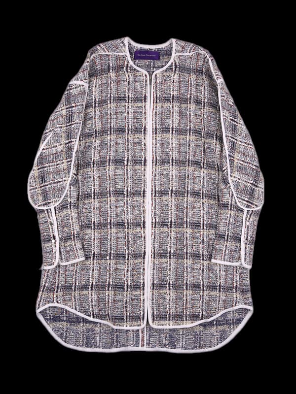 트위드 롱 코트