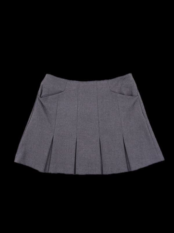 울 플리츠스커트