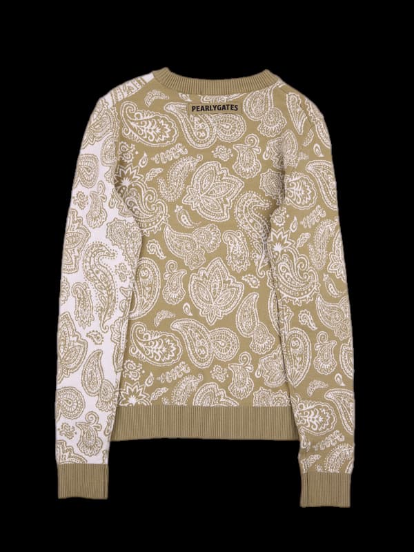 패턴 라운드 니트