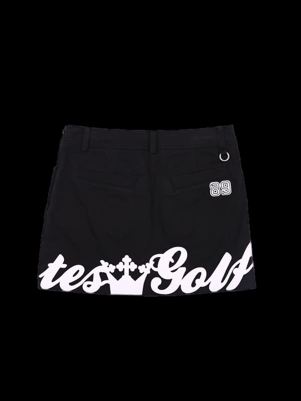 로고 패치 스커트