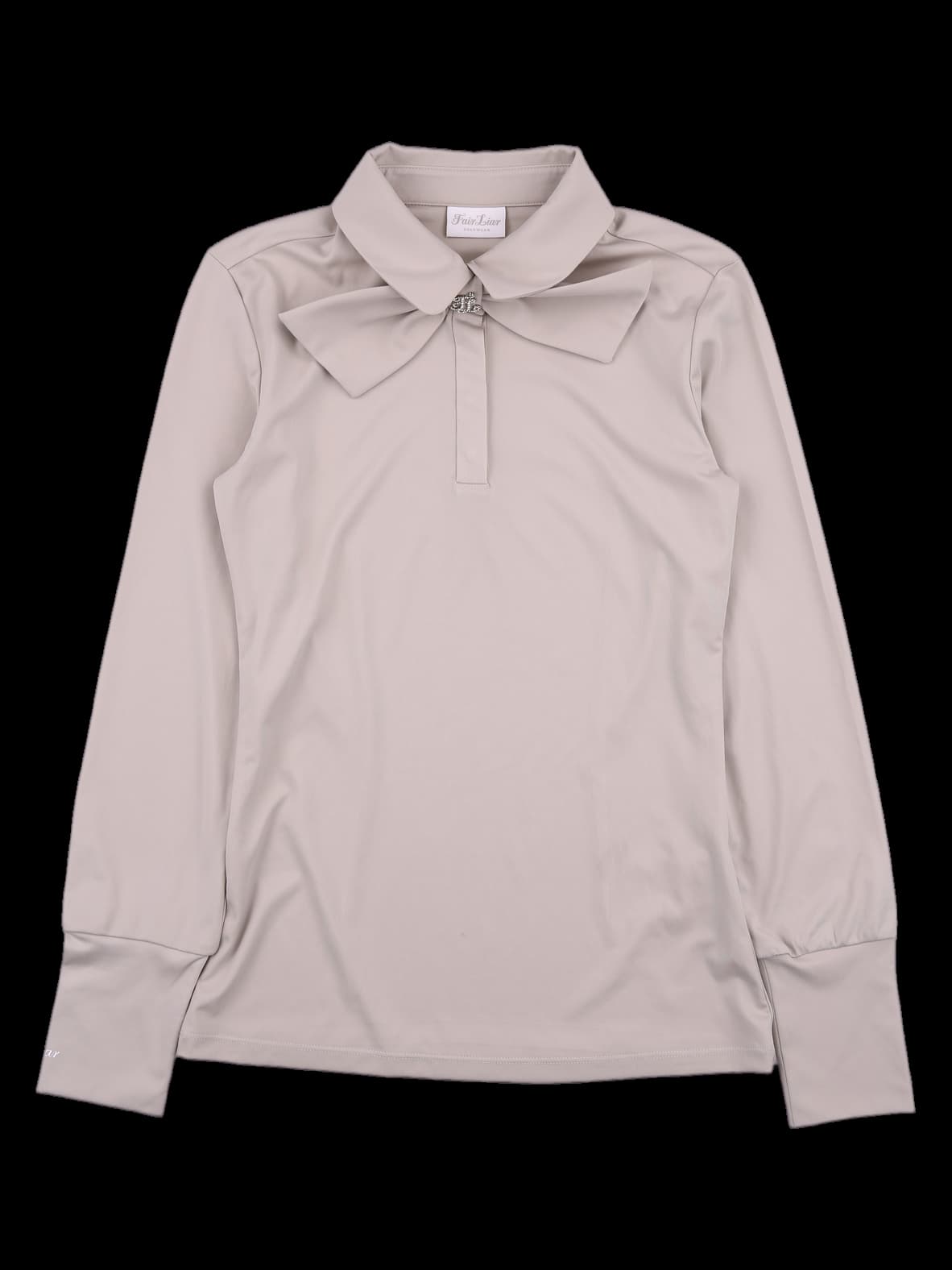 리본 긴팔 카라티