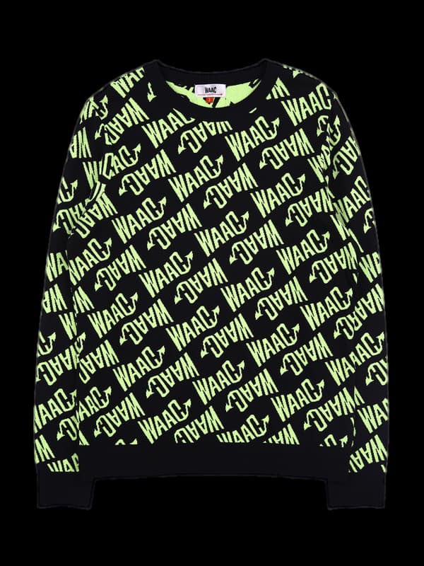 로고 패턴 니트