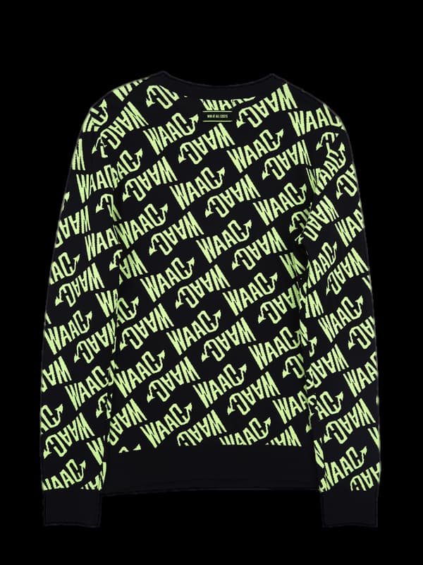 로고 패턴 니트