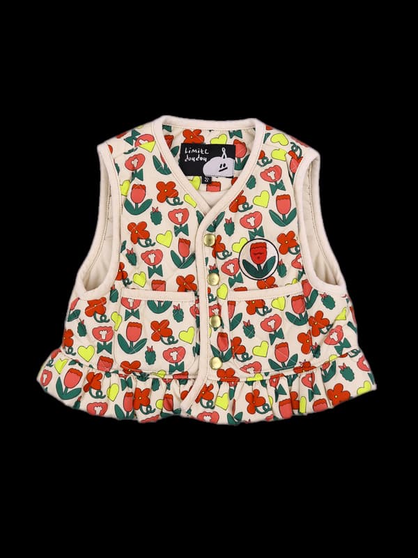 누빔 프릴 패딩