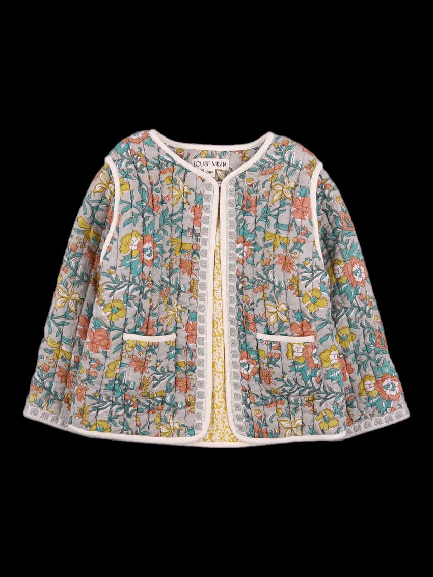 [키즈] 플라워 누빔 패딩