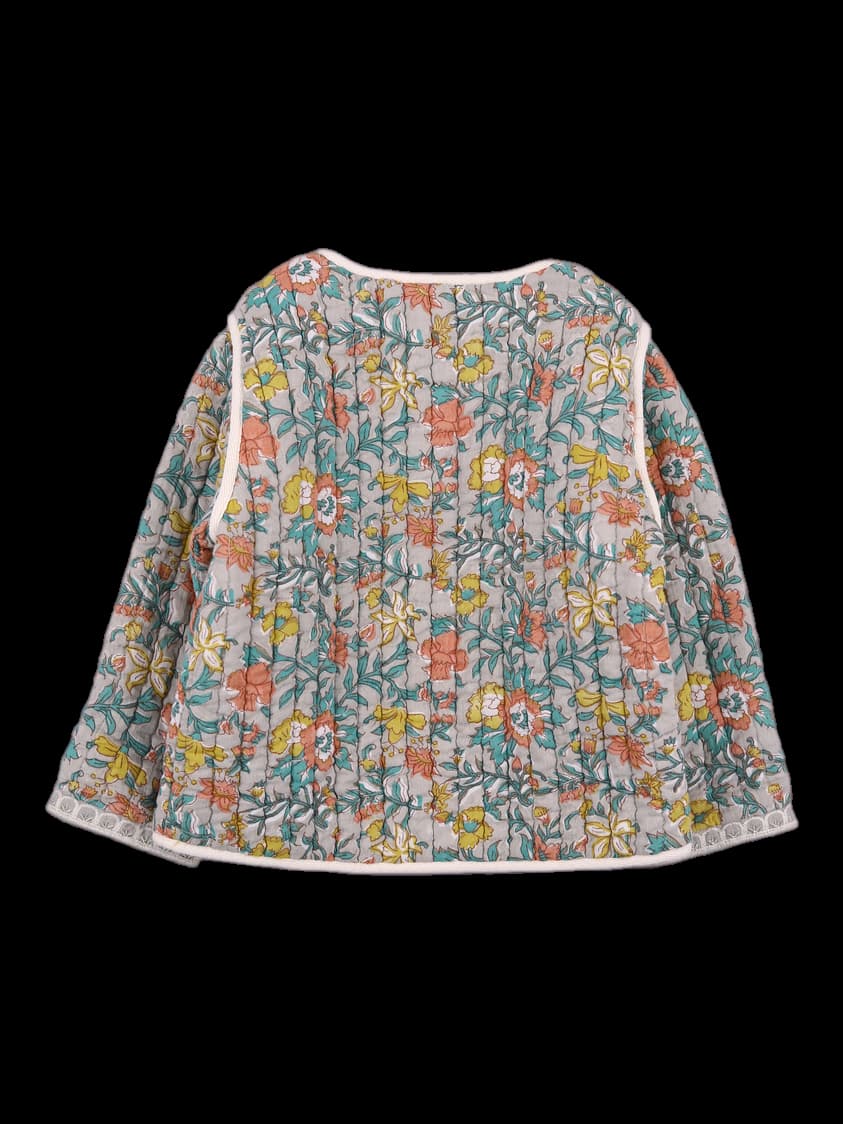 [키즈] 플라워 누빔 패딩