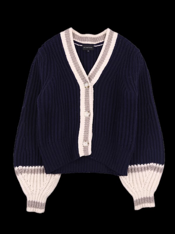 브이넥 니트가디건
