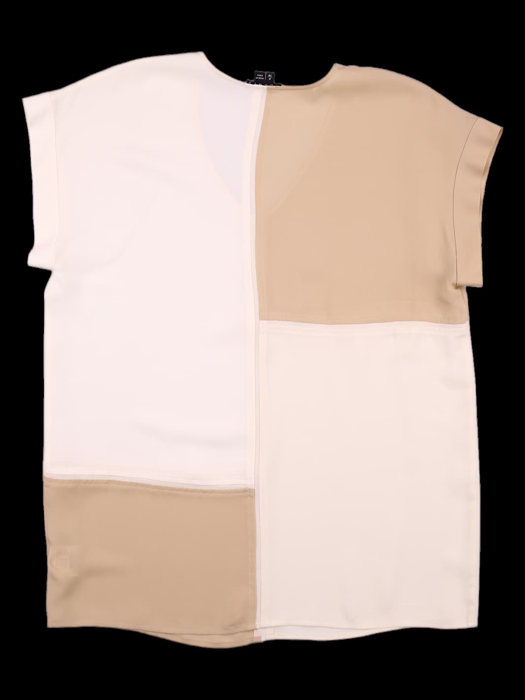 브이넥 실크블라우스