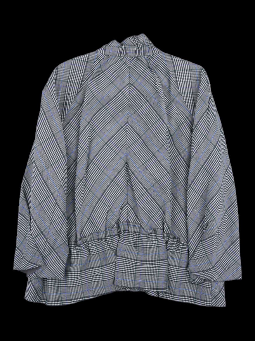 체크 프릴 셔츠