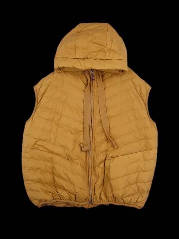 누빔 하프 패딩