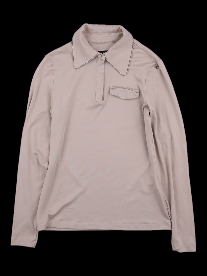 큐빅 긴팔 카라티