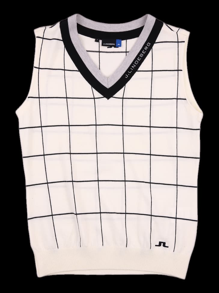 체크 니트 베스트